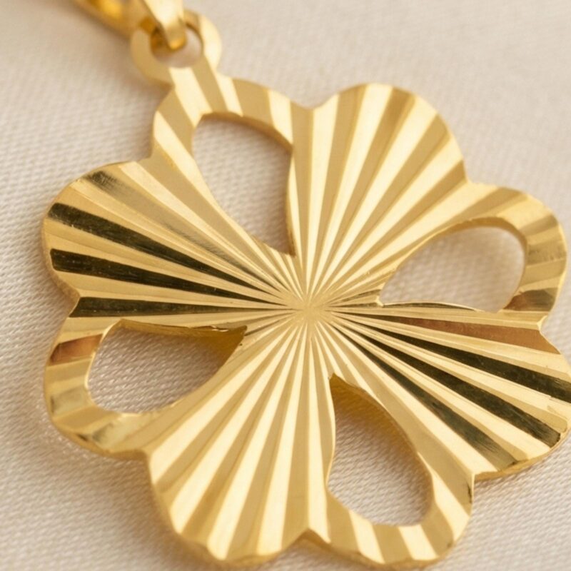 Alternative view of Refined 18K Gold Pendant Set Offering a Minimal Yet Striking Statement of Sophistication