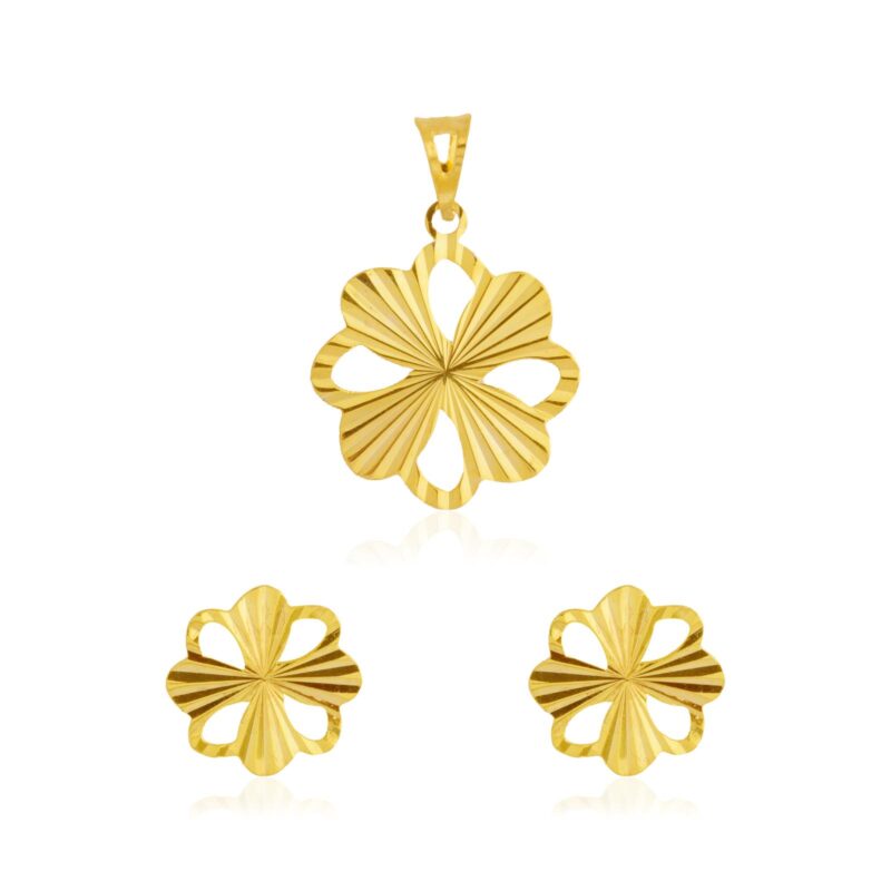Refined 18K Gold Pendant Set Offering a Minimal Yet Striking Statement of Sophistication