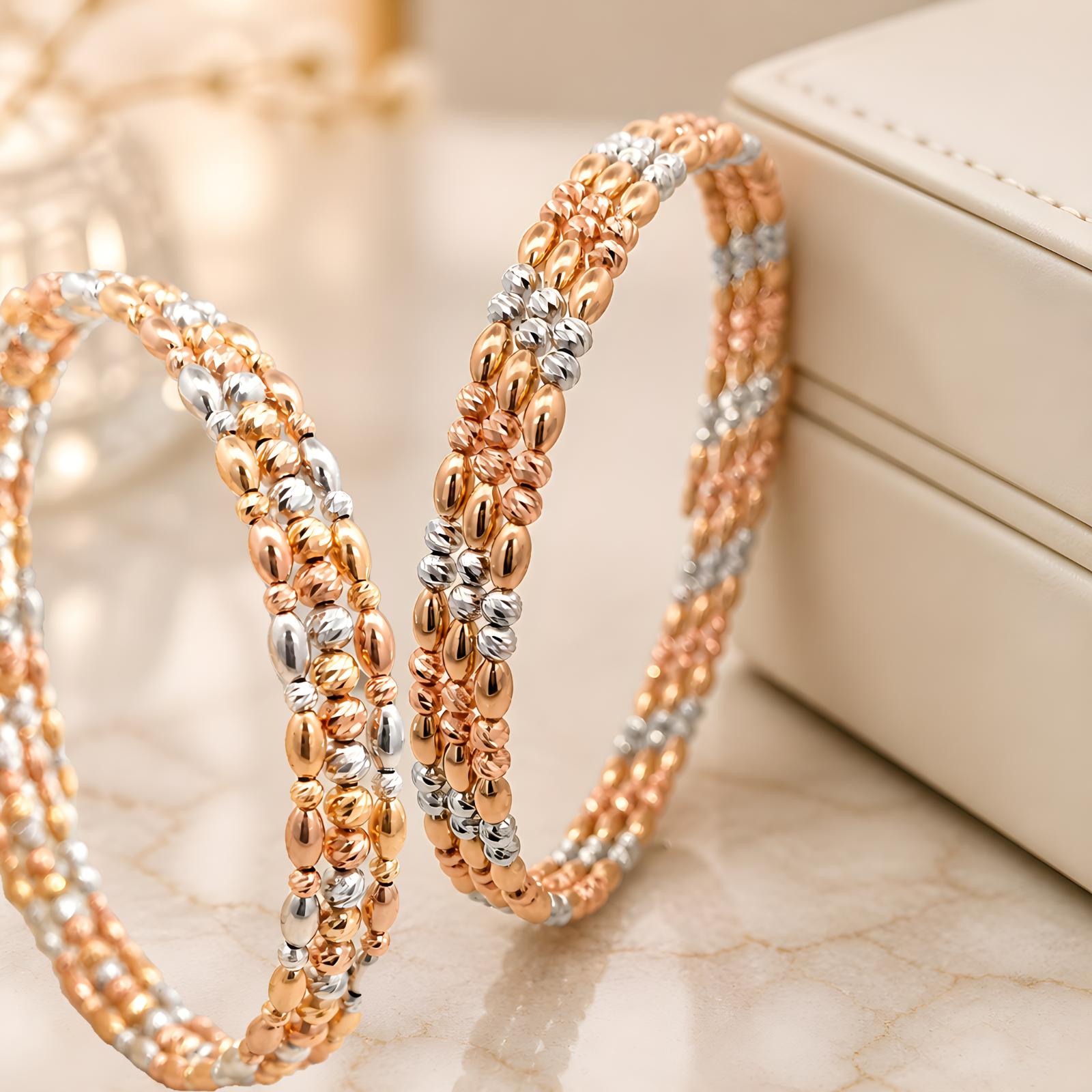 Elegant 18K Spring Gold Ring & Bangle Combos ? Available at Bafleh Jewellery - Image 3