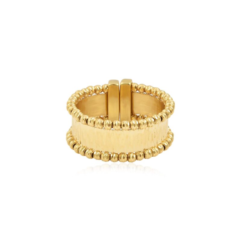 Alternative view of Elegant Simplicity  18KT Lightweight Yellow Gold Rings to Adore