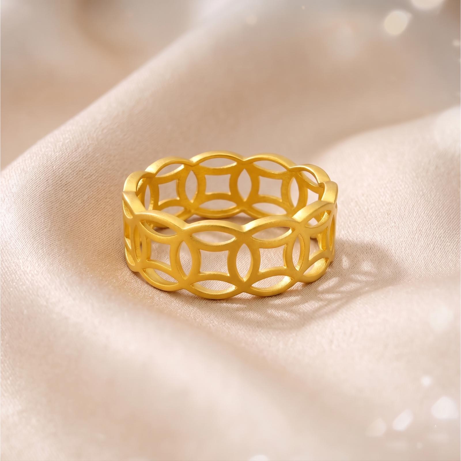 Luxury Redefined Pure Brilliance in 21K Gold Ring Craftsmanship - Image 3