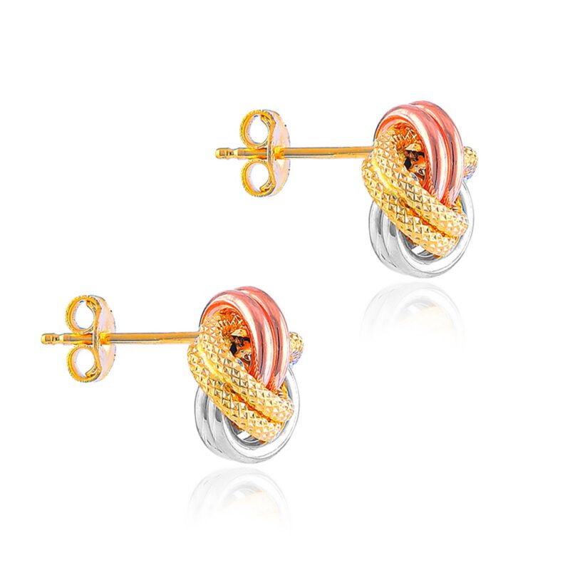 Alternative view of 18k Tri-Color Gold Earrings for the Modern Woman