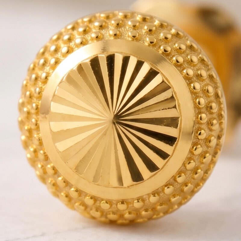 Alternative view of 22kt Gold Stud Earrings for Modern Grace