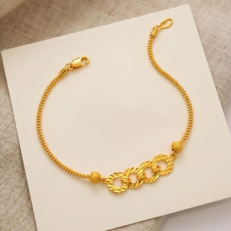 Experience Timeless Elegance with Exquisitely Crafted 22KT Gold Bracelets from Bafleh Jewellery