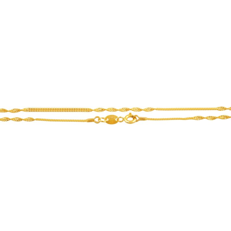 Alternative view of Classic 21K Yellow Gold Twisted Wave Chain ? Bafleh Jewellery