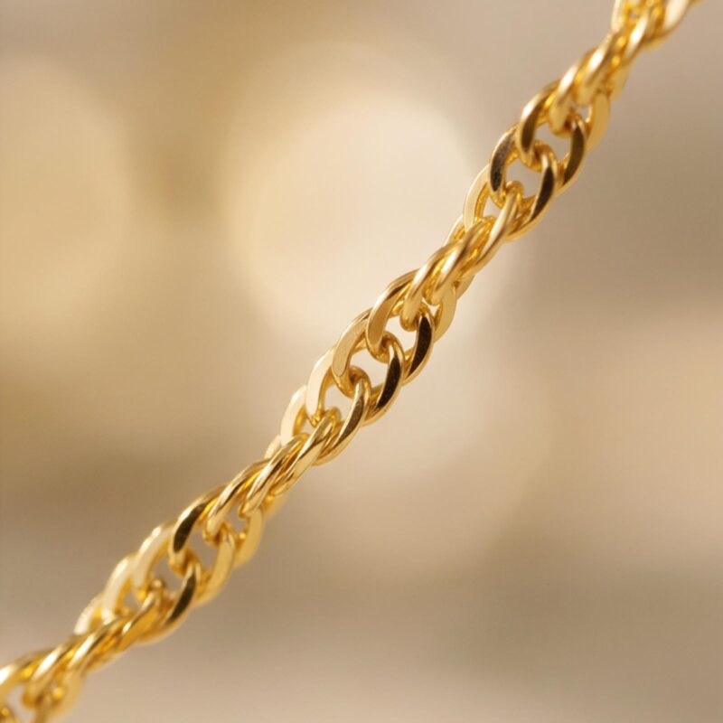 Alternative view of Indulge in Everyday Luxury with Finely Crafted 21K Lightweight Gold Chains by Bafleh Jewellery
