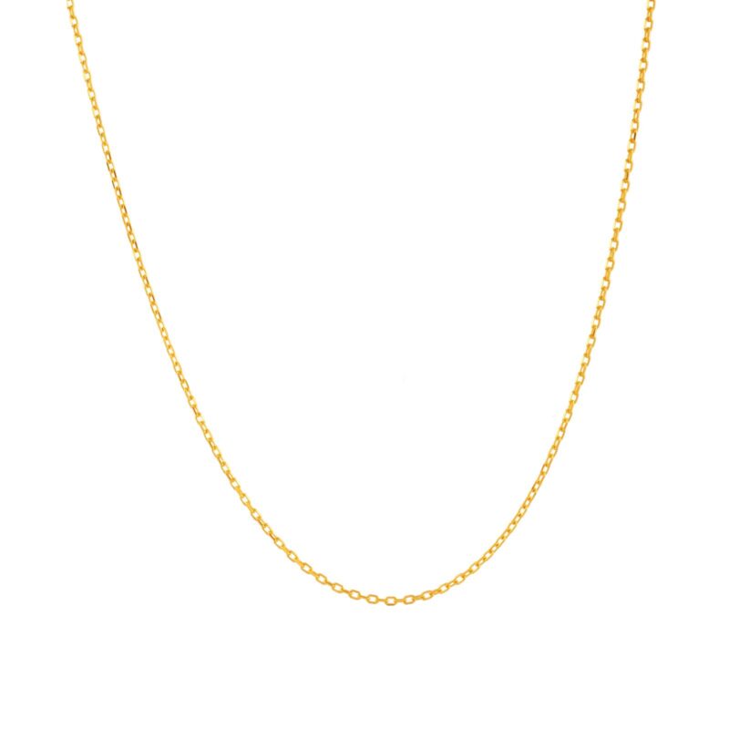 21K Yellow Gold Classic Cable Link Chain by Bafleh Jewellery