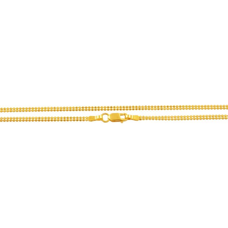 Alternative view of 21K Yellow Gold Delicate Ball Bead Chain by Bafleh Jewellery