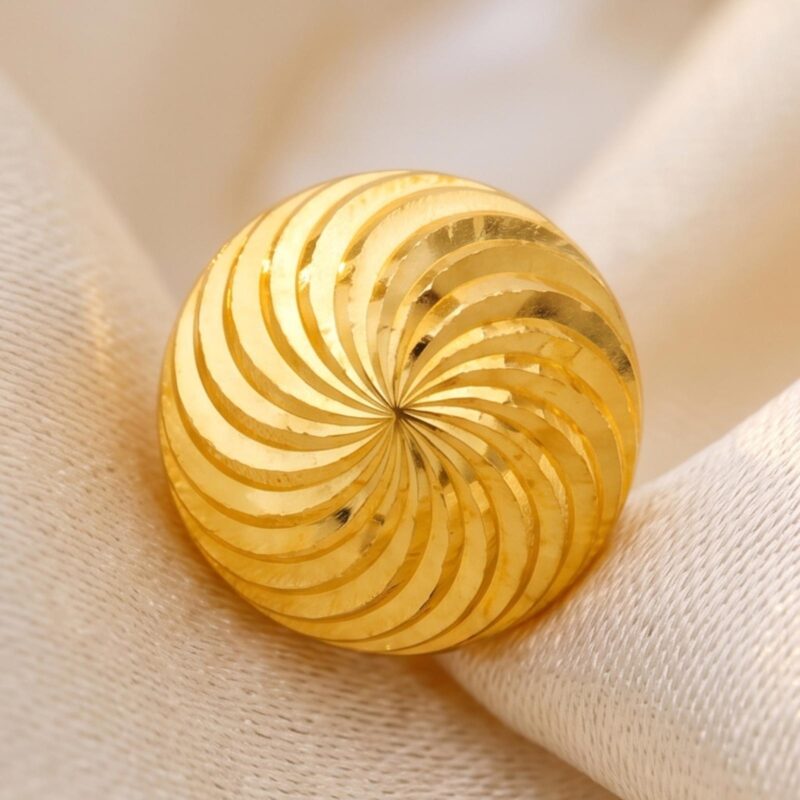 Alternative view of Masterfully Crafted 21k Gold Earrings