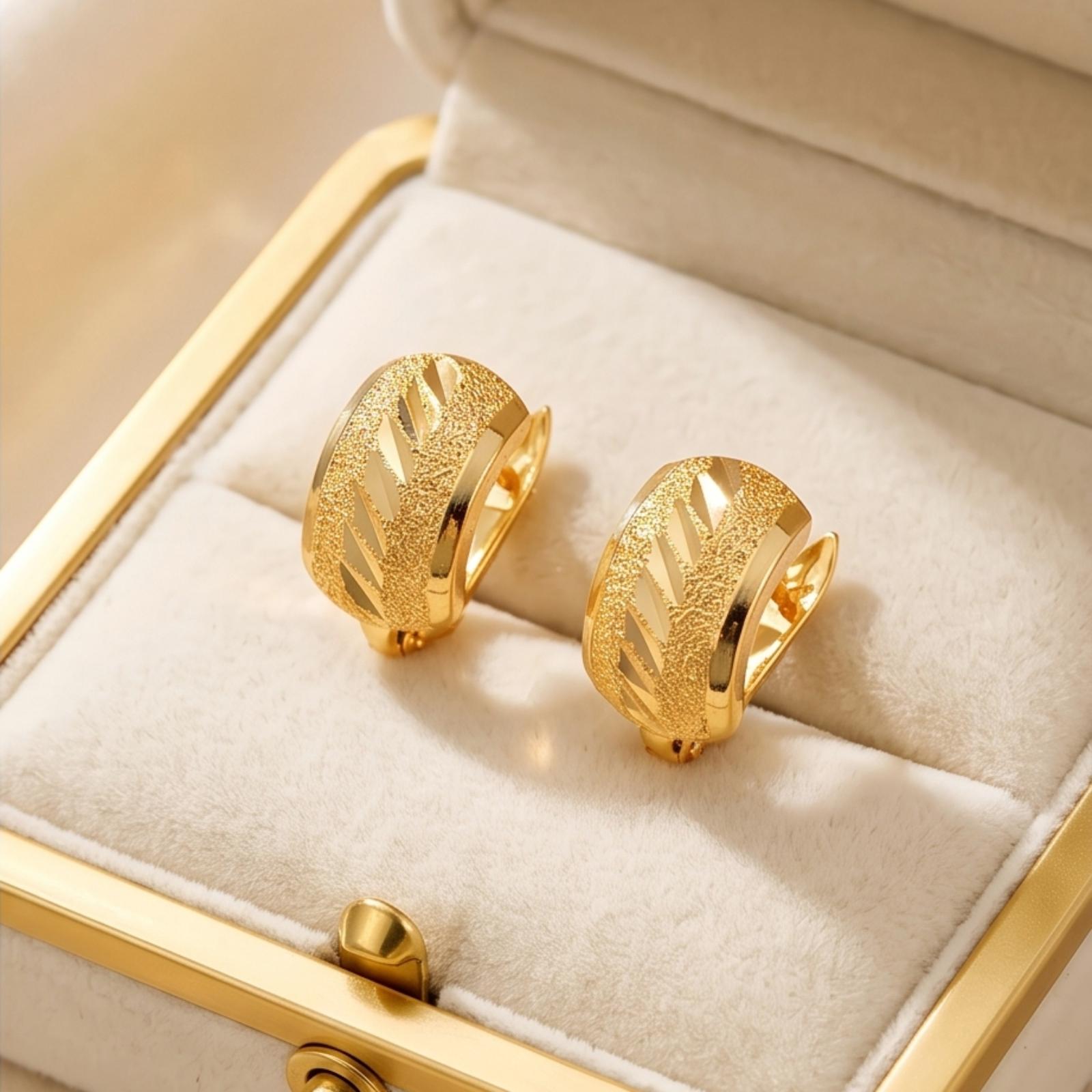 Celebrate with 21k Gold Earrings: A Gift to Cherish - Image 5