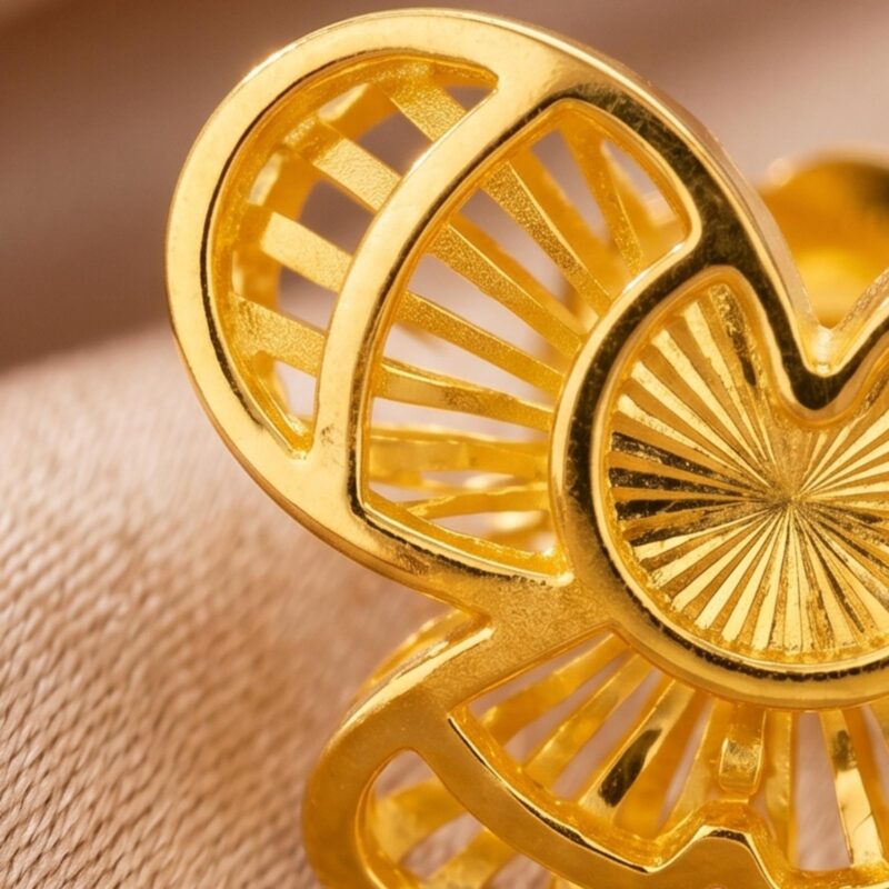 Alternative view of Elevate Your Look with 22kt Gold Stud Earrings