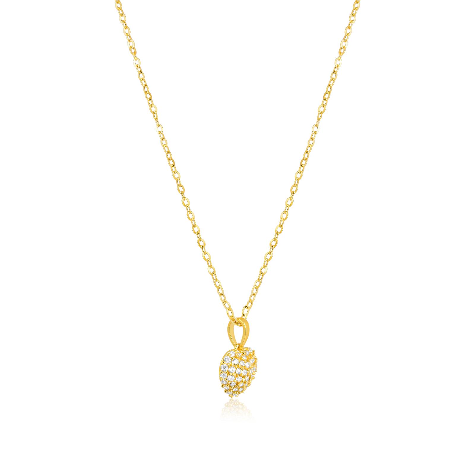 Unlock Elegance with 18kt Gold heart Pendant on a Stylish Chain - Image 3