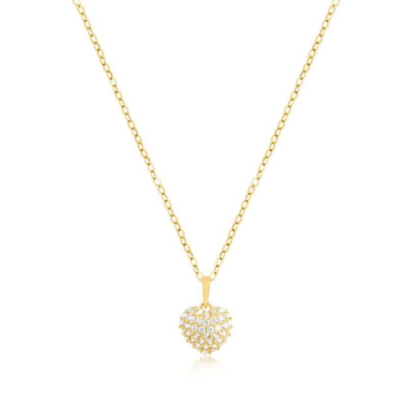 Alternative view of Unlock Elegance with 18kt Gold heart Pendant on a Stylish Chain
