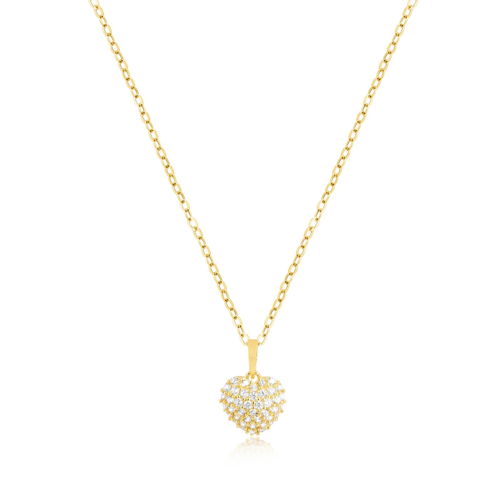 Unlock Elegance with 18kt Gold heart Pendant on a Stylish Chain - Image 2
