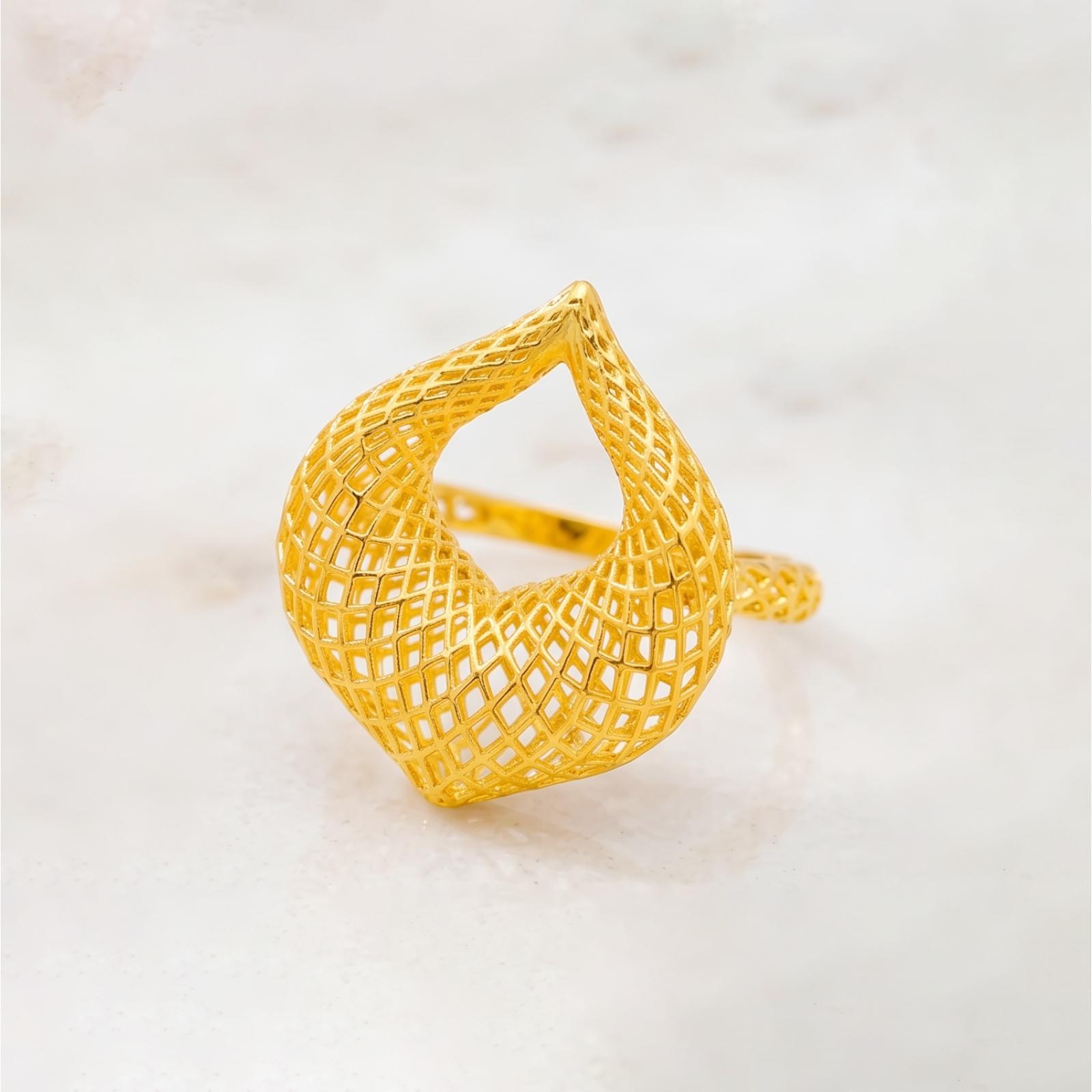 Elegant 3Tone 22K Gold Pendant Set A Harmony of Rose, White & Yellow Gold by Bafleh Jewellery - Image 2