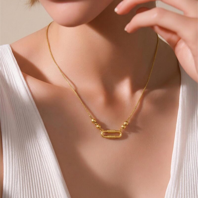 Alternative view of Elevate Your Everyday Elegance with the Stunning 18K Gold Necklace Collection at Bafleh Jewellery