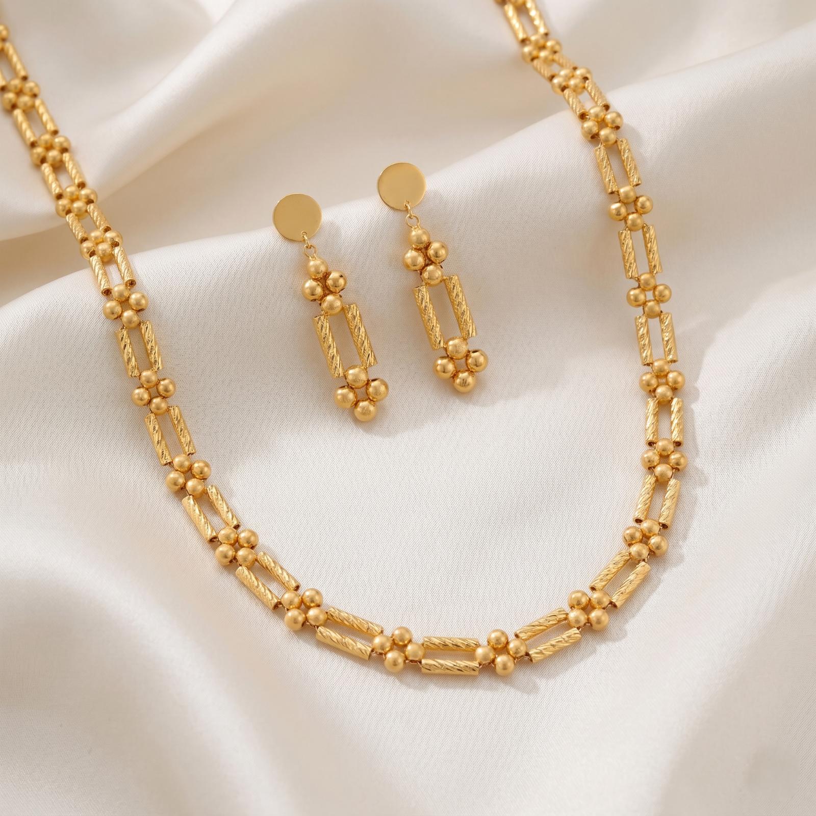 Shine Bright with Our Exclusive 21K Gold Necklace Sets