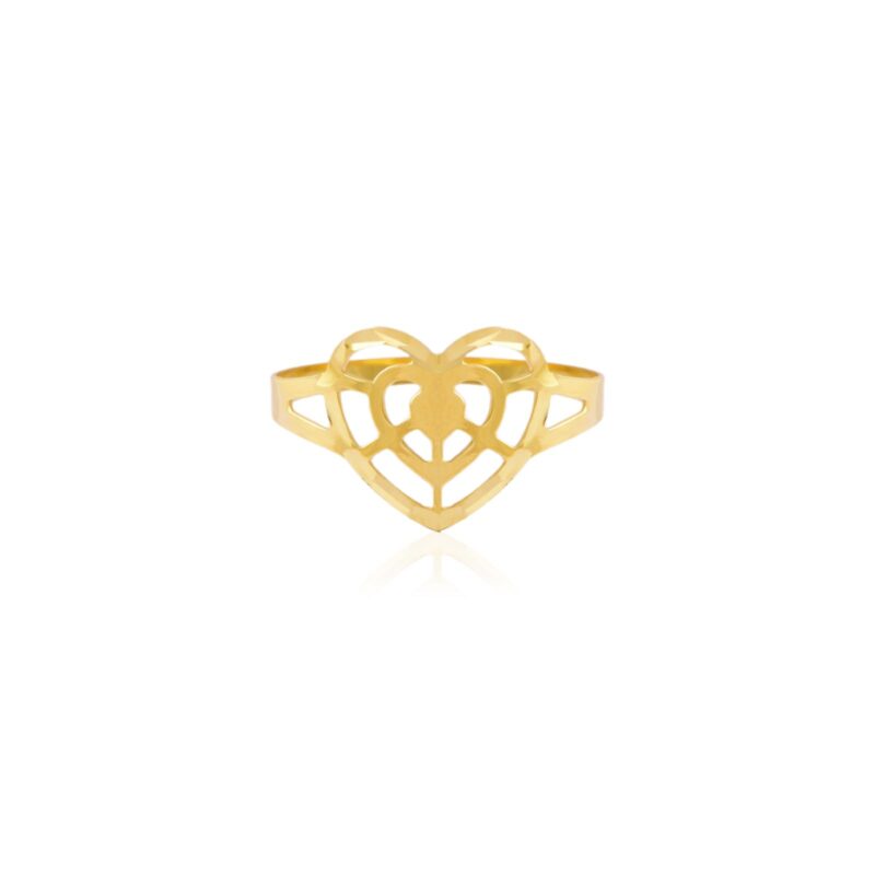 A Touch of Love  18K Lightweight Heart Shape Gold Ring