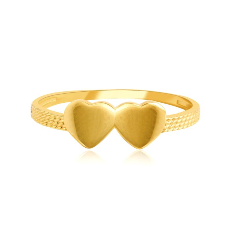 Alternative view of A Touch of Love  18K Lightweight Heart Shape Gold Ring