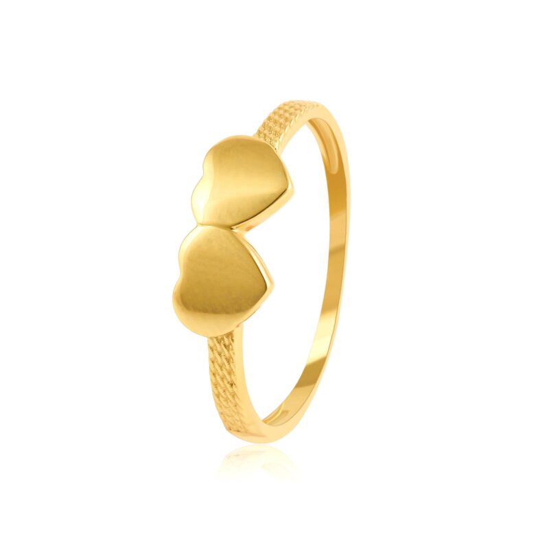 A Touch of Love 18K Lightweight Heart Shape Gold Ring
