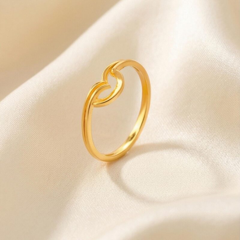 Lightweight Luxury Endless Love 22K Gold Ring