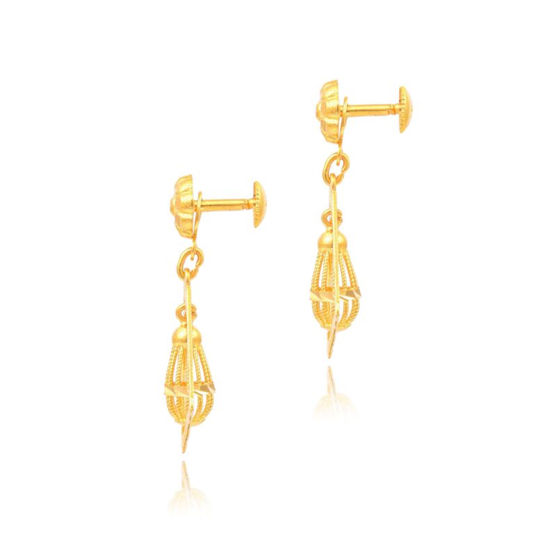 Alternative view of Customization Options for 22kt Gold Earrings