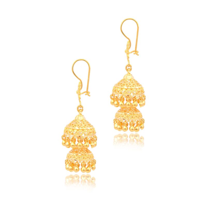 Alternative view of Introduction to 22kt Gold Jhumki Earrings