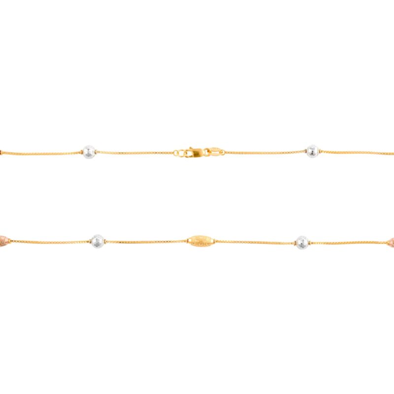 Alternative view of Captivate Hearts with a 22KT Long Mala