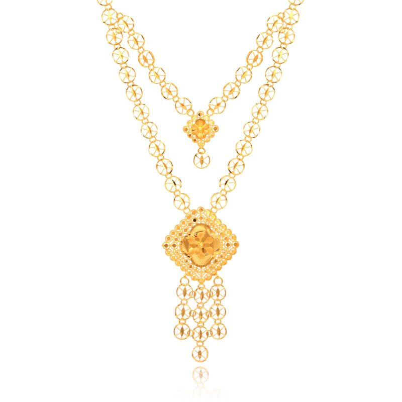 Alternative view of Innovative Techniques in Crafting 22kt Gold Necklace set