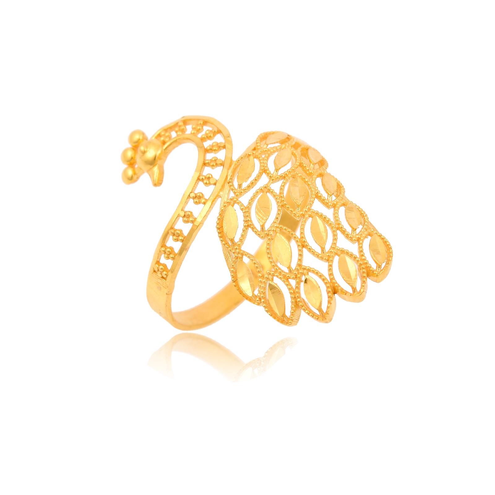 Exquisite 22KT Gold Peacock Rings A Jewel to Treasure - Image 2