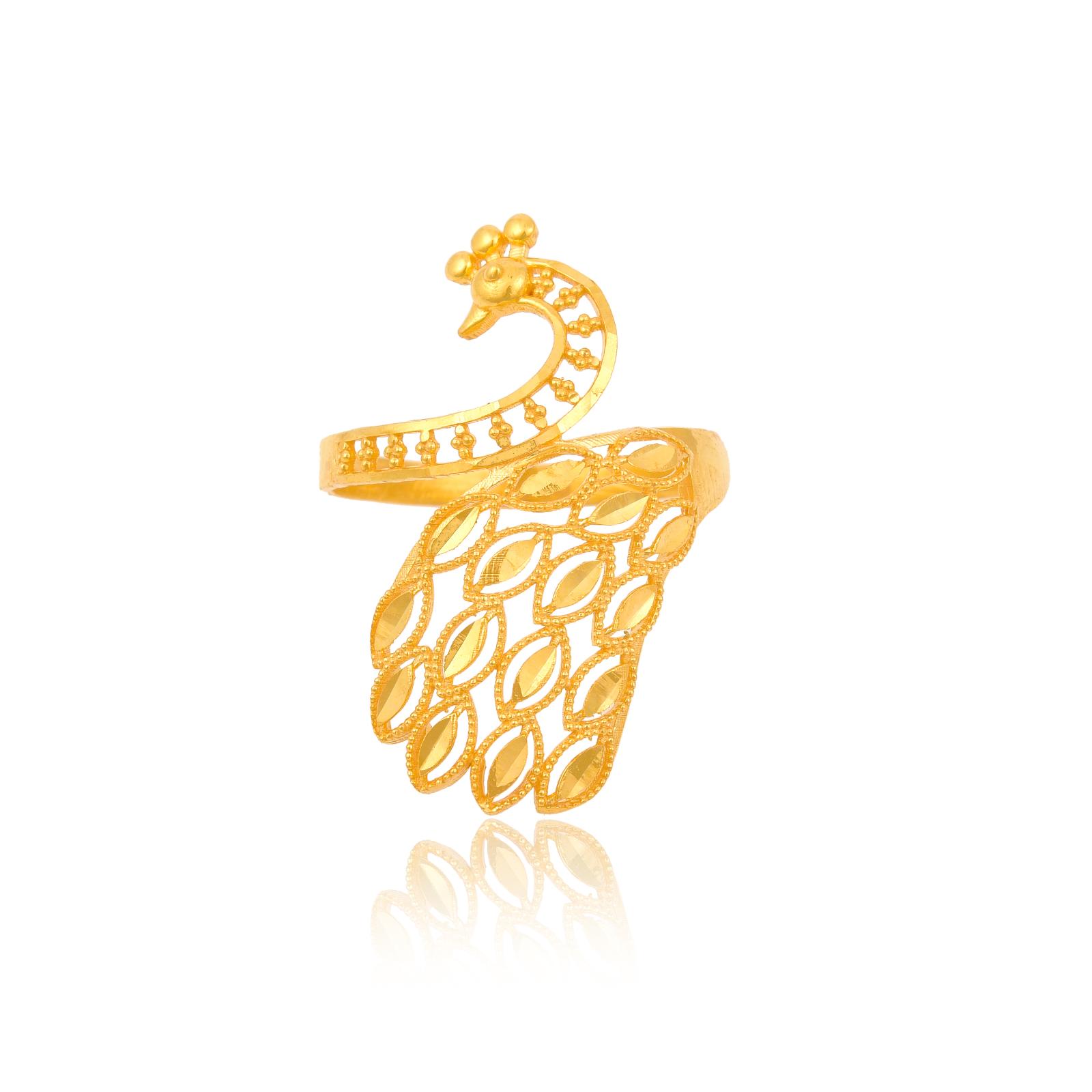Exquisite 22KT Gold Peacock Rings A Jewel to Treasure