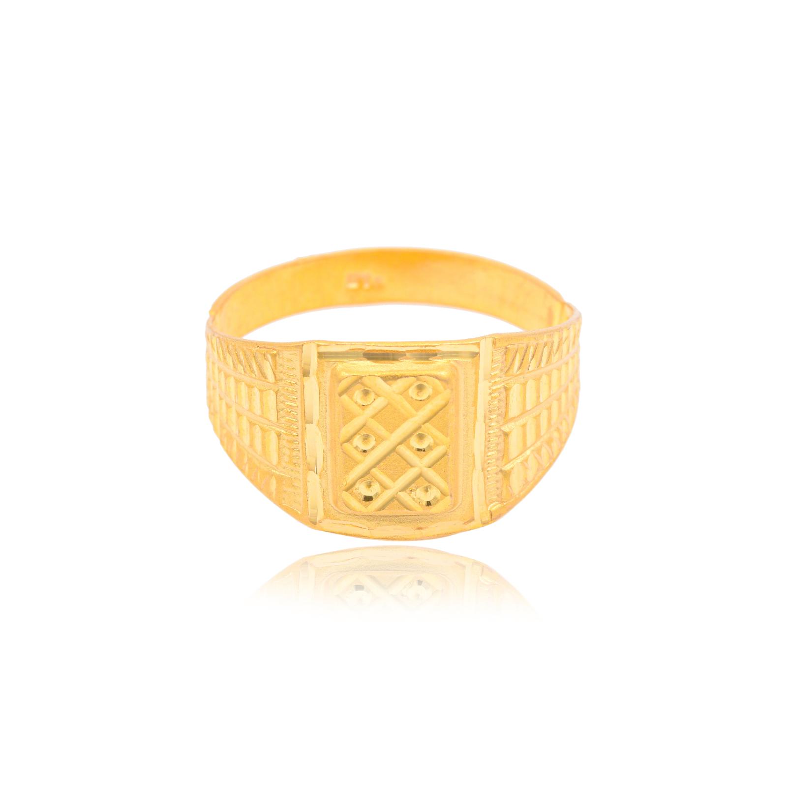 Bold Refined Timeless 22KT Gold Rings for Men - Image 2