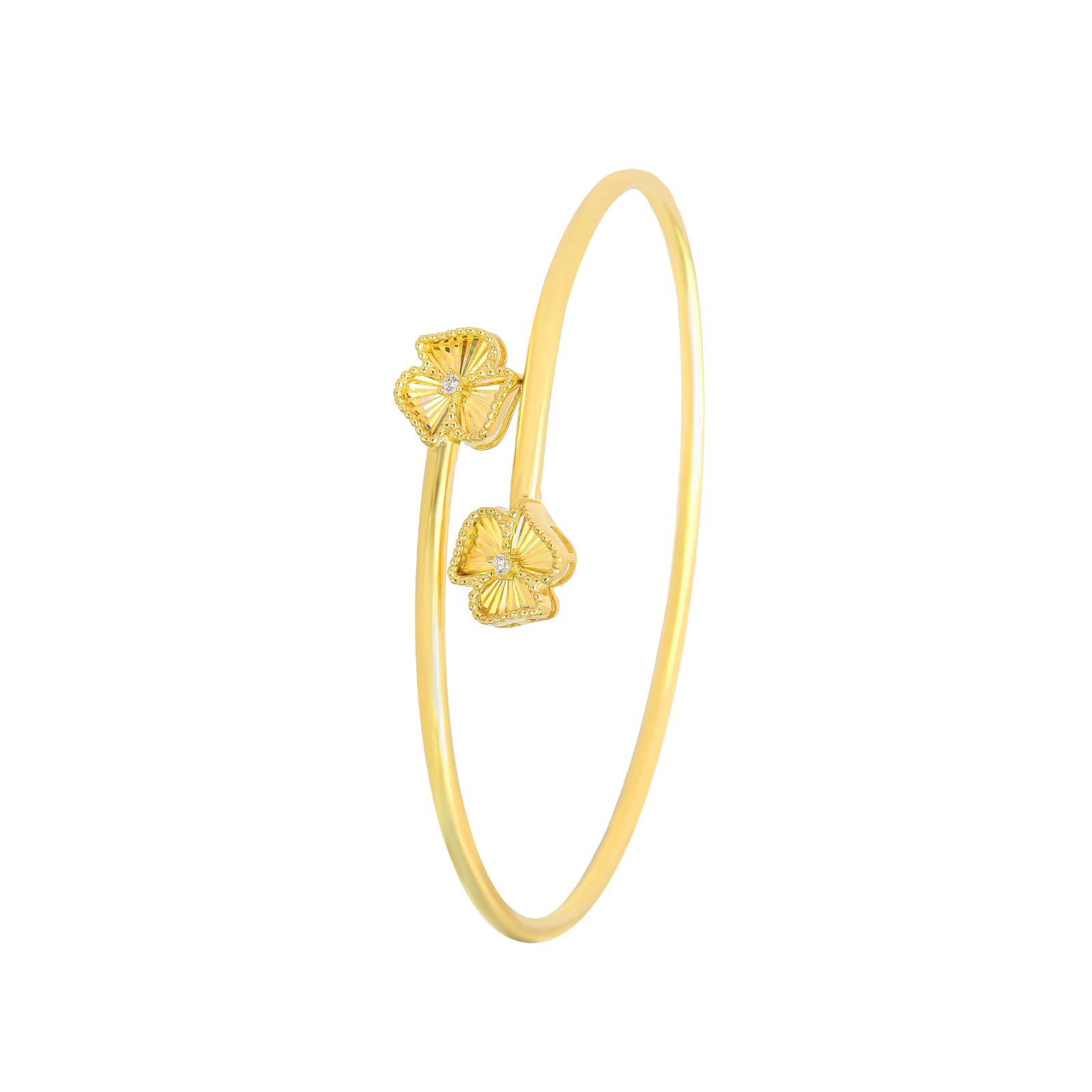 Discover the Art of Minimal Luxury with Our Lightweight 18K Gold Bangle ? Exclusively at Bafleh Jewellery - Image 2