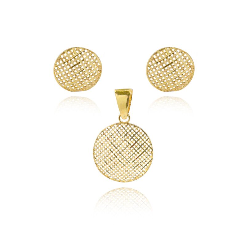 Elegant 18K Gold Pendant Set for Women with Timeless Luxury by Bafleh Jewellery