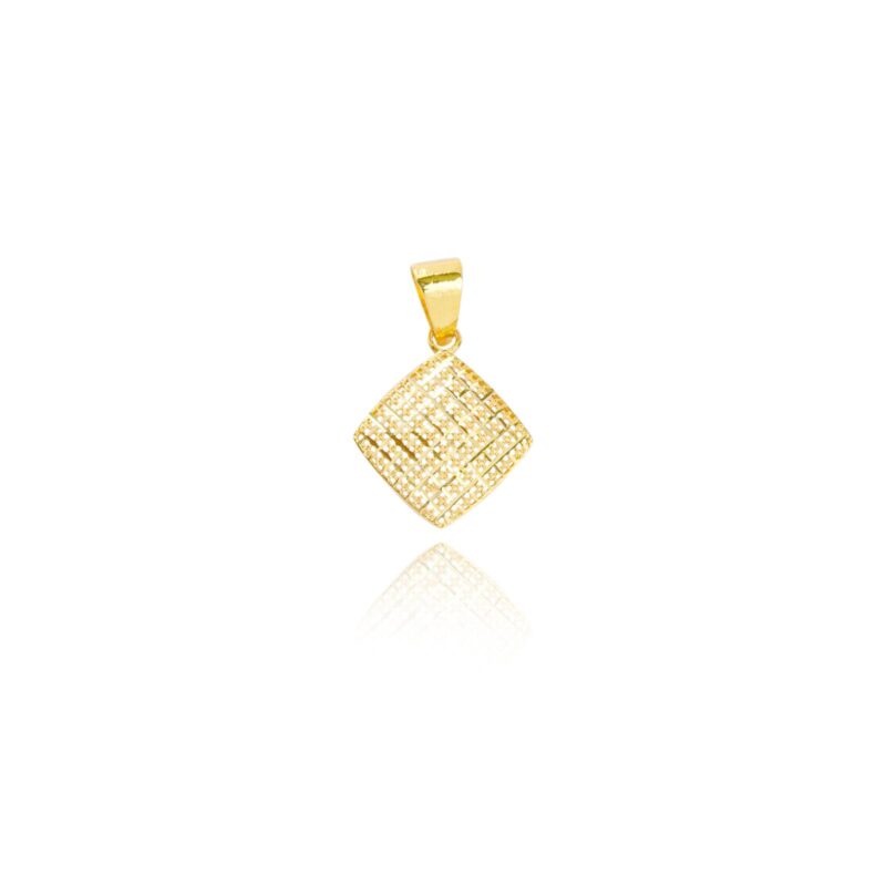 Alternative view of Premium 18K Yellow Gold Pendant Set with Matching Earrings | Bafleh Jewellery