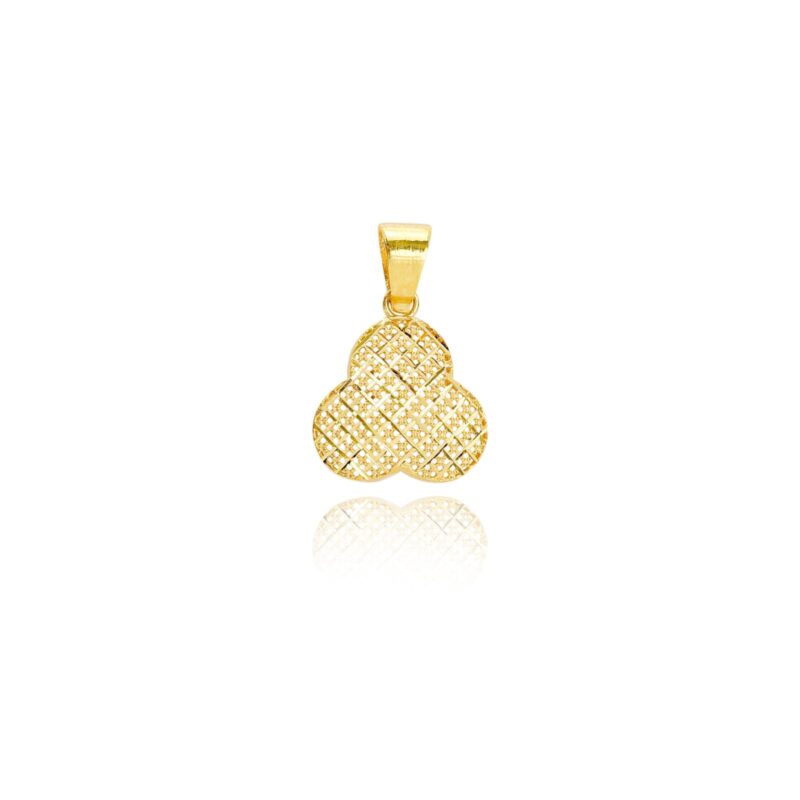 Alternative view of Modern 18K Gold Pendant Set Crafted with Sophisticated Elegance by Bafleh Jewellery