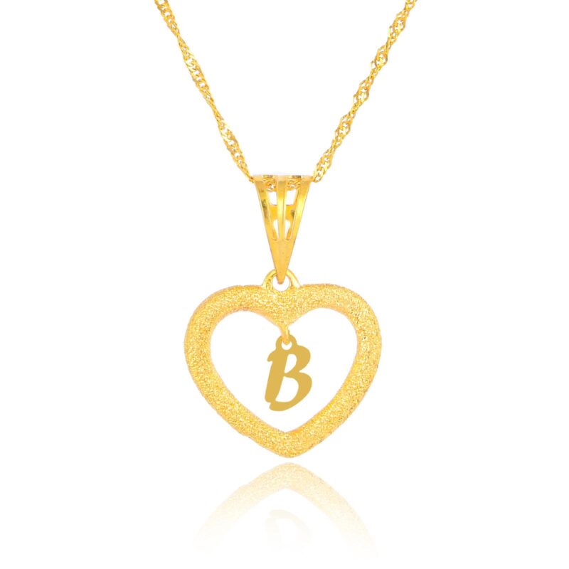 22k Gold Heart-Shaped Necklace Elevate Your Love Story