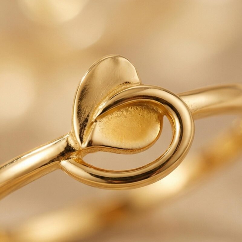 Alternative view of 22kt Gold Heart Ring Signifying Eternal Love