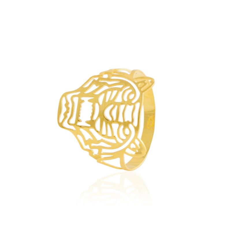 Alternative view of 18K Gold Tiger-Shaped Ring Fierce Elegance by Bafleh Jewellery