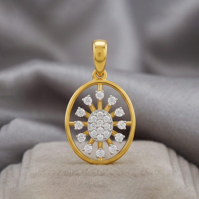 Sparkling Diamond Pendant with IDT Certificate Only at Bafleh Jewellery