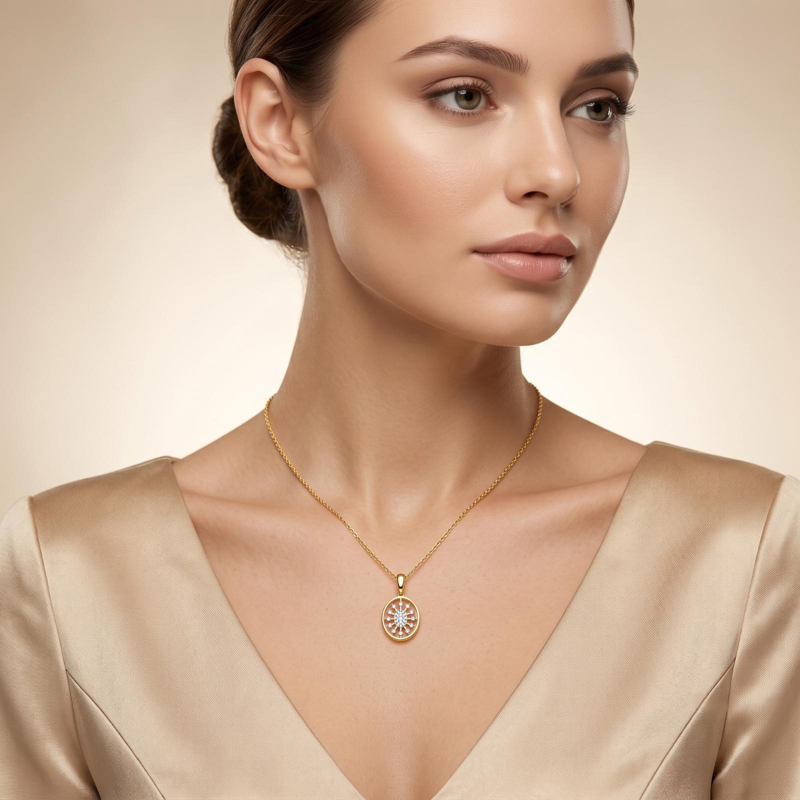 Sparkling Diamond Pendant with IDT Certificate Only at Bafleh Jewellery - Image 3