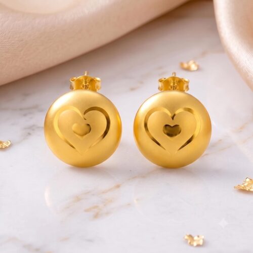 Stylish 21K Gold Earrings Designed for Young Fashion Lovers