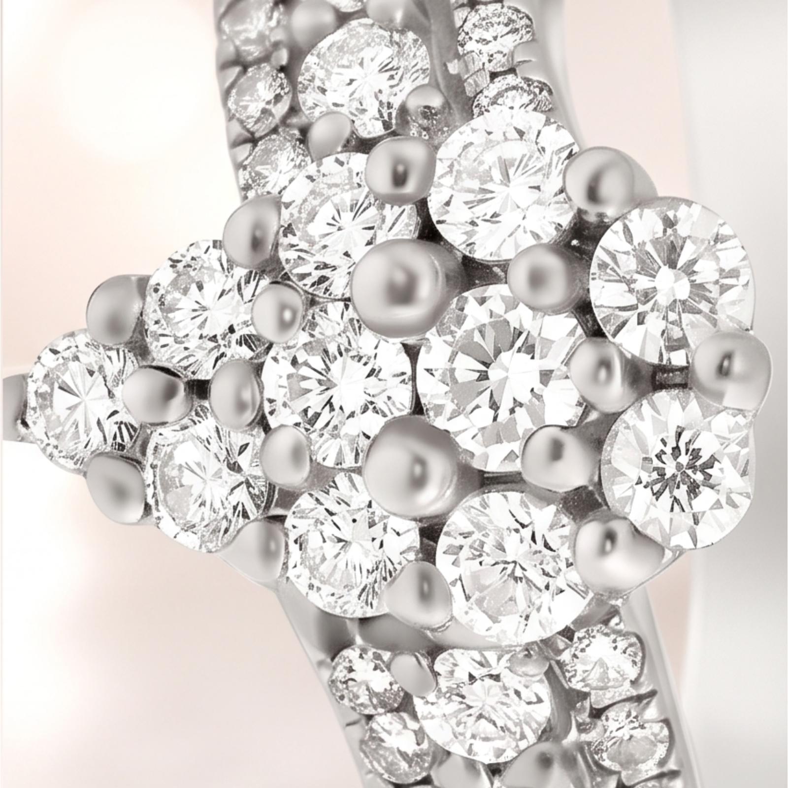 Crafted for Elegance, Designed for Forever Discover the Beauty of 18K White Gold Natural Diamond Rings at Bafleh Jewellery - Image 4