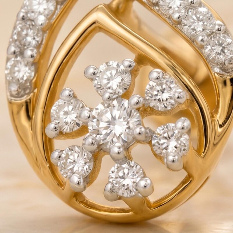 Alternative view of Natural Diamond Stud Earrings in 18K Gold with IDT Certificate