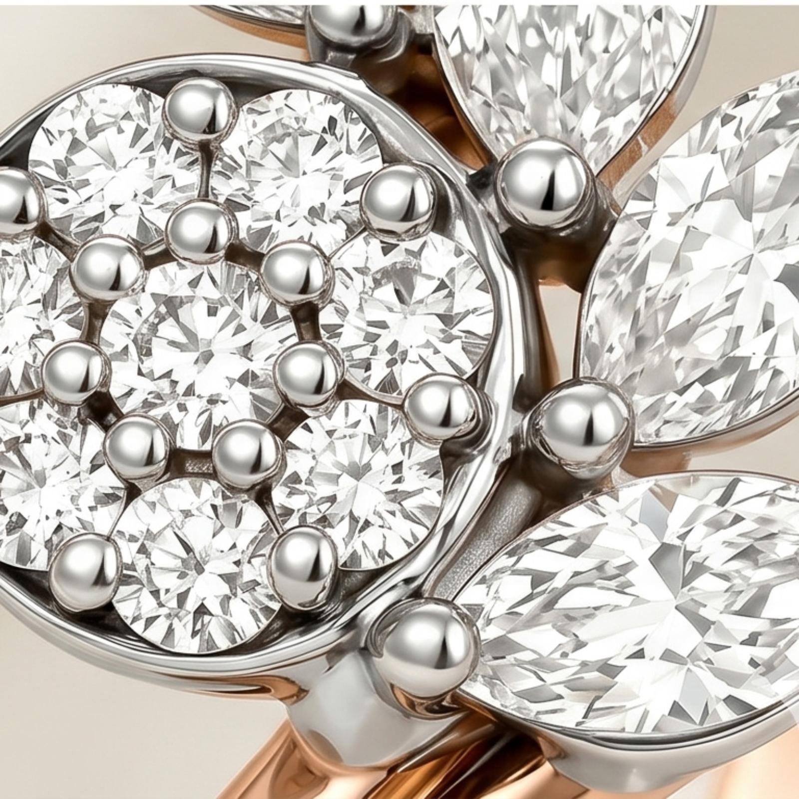 Minimal Elegant 18K Rose Gold Natural Diamond Ring Perfect Everyday Luxury Wear - Image 3