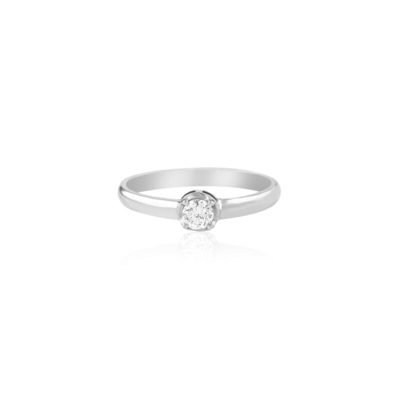 Alternative view of Affordable Luxury White Gold Diamond Ring at Bafleh Jewellery