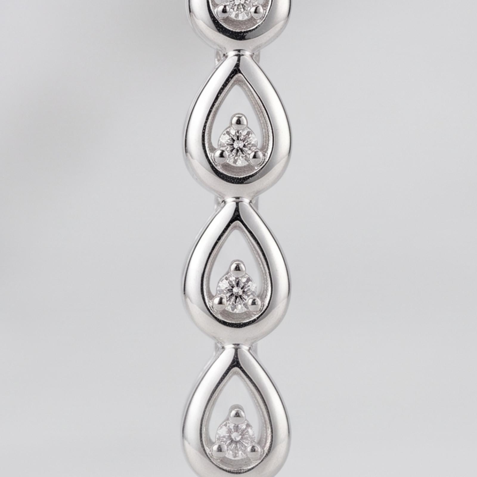 18K White Gold Natural Diamond Necklace Bafleh Jewellery Exclusive - Image 2