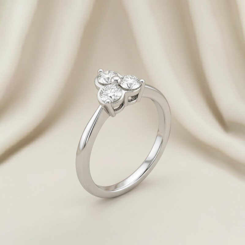 Premium Craft 18K White Gold Diamond Ring with Natural Diamond Elegant Bridal Jewellery Choice