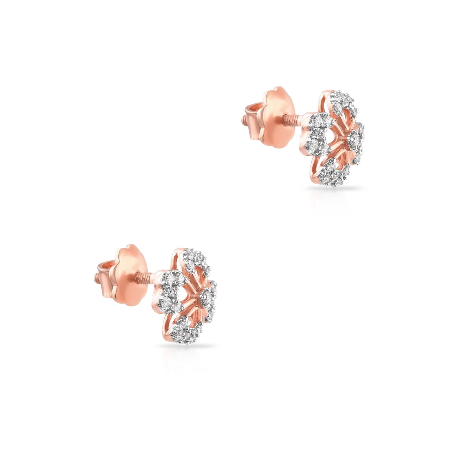 Bafleh Jewellery Presents Exquisite 18K Rose Gold Diamond Earrings Certified Brilliance for Your Timeless Style - Image 2