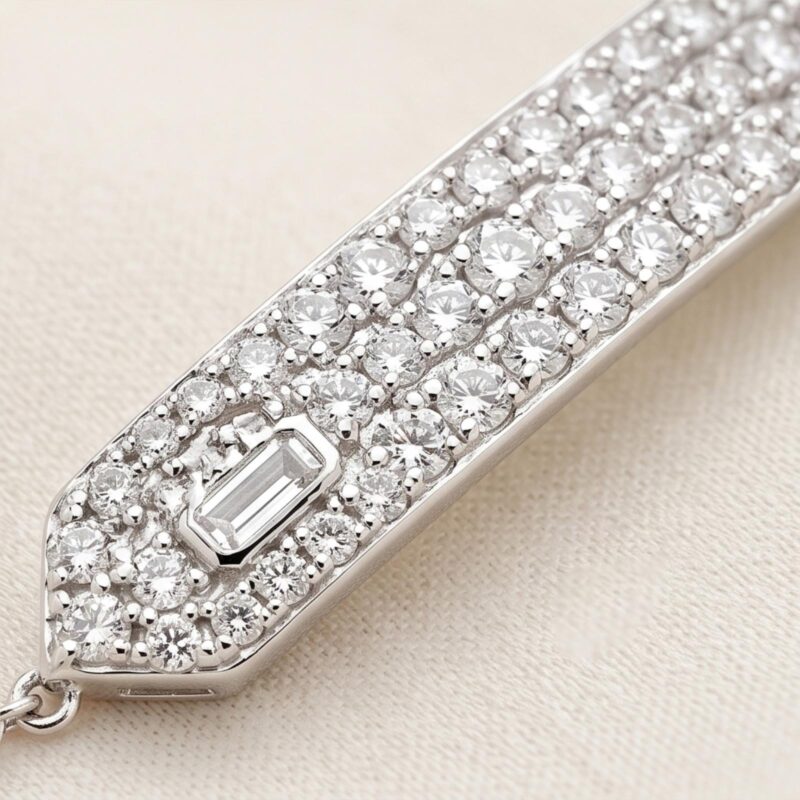 Alternative view of Elegant Diamond Bracelet in 18K White Gold| Bafleh Jewellery